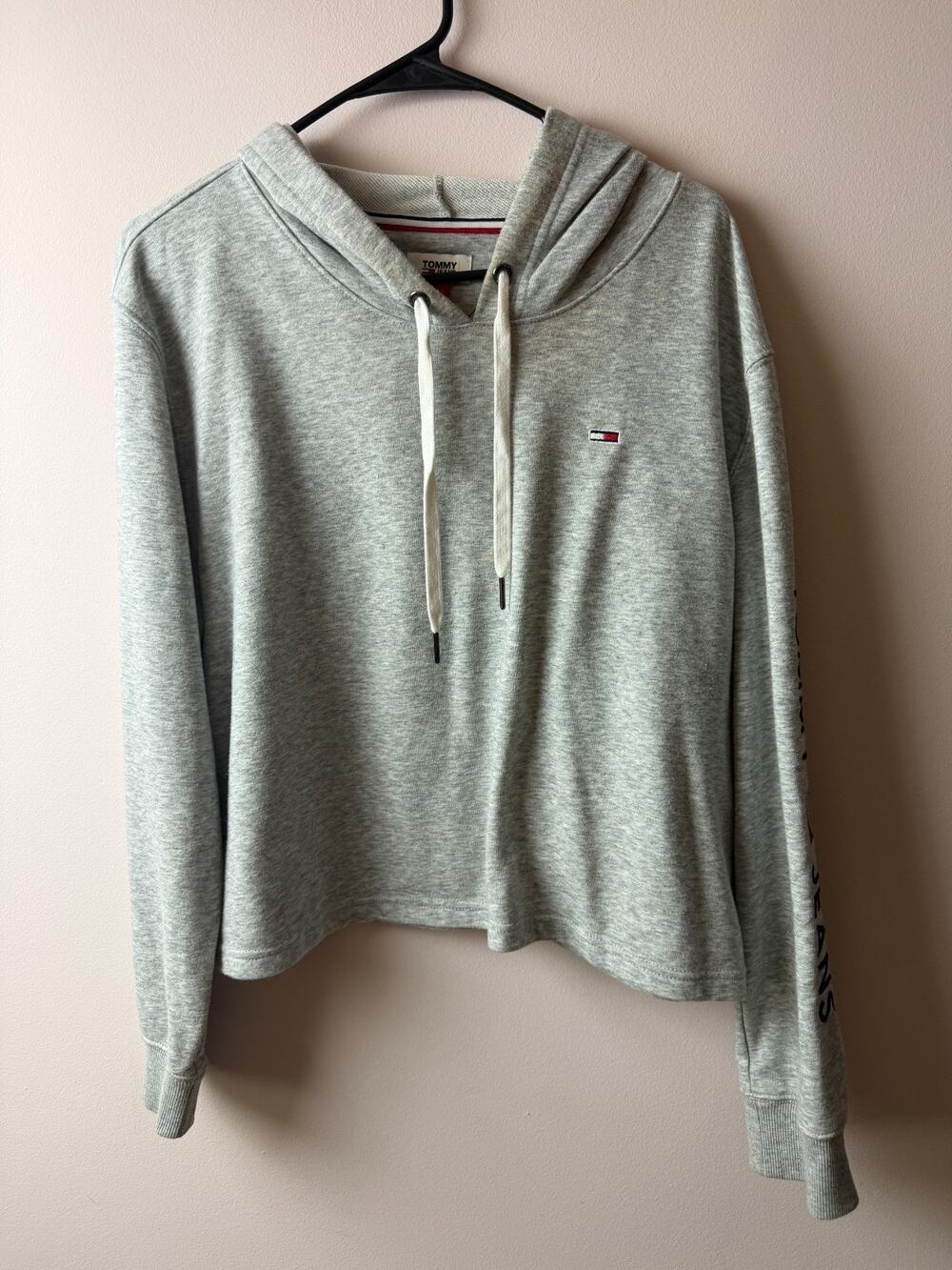 Tommy Jeans Womans Cropped Hoodie Grey - sz XL